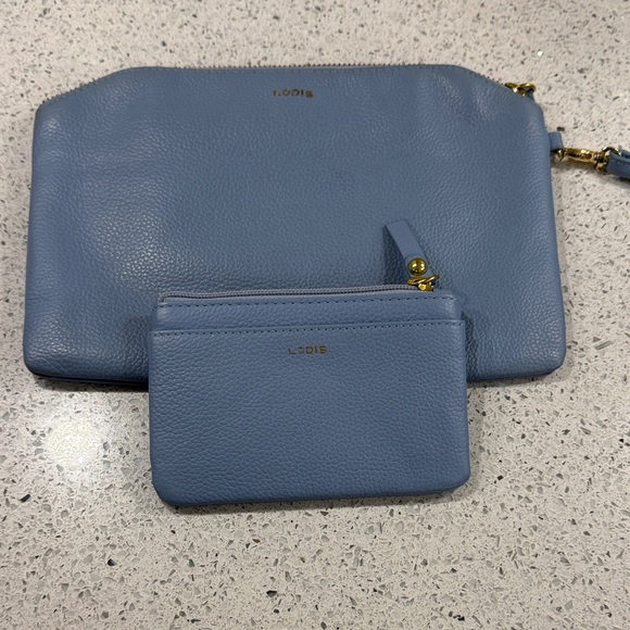 Lodis Handbags - Lodis Blue Clutch and Wristlet Duo